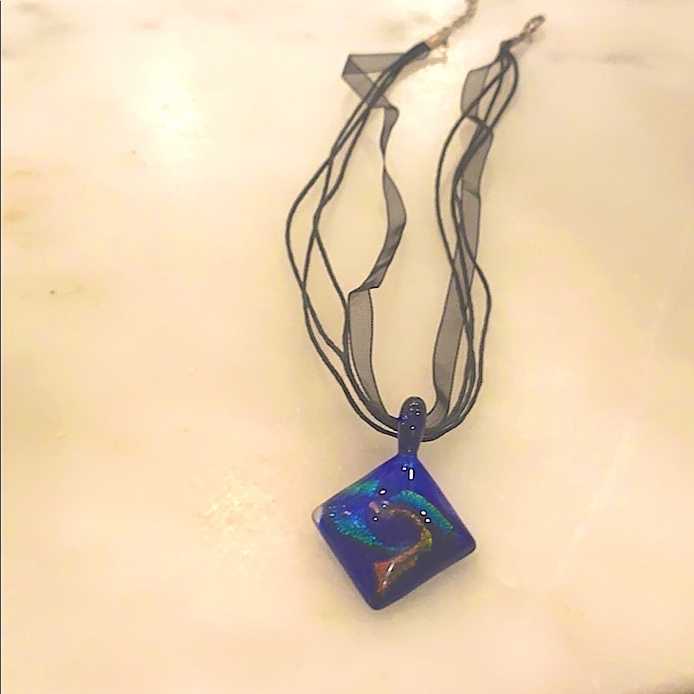 Glass blue and green Necklace​​​​​​​​